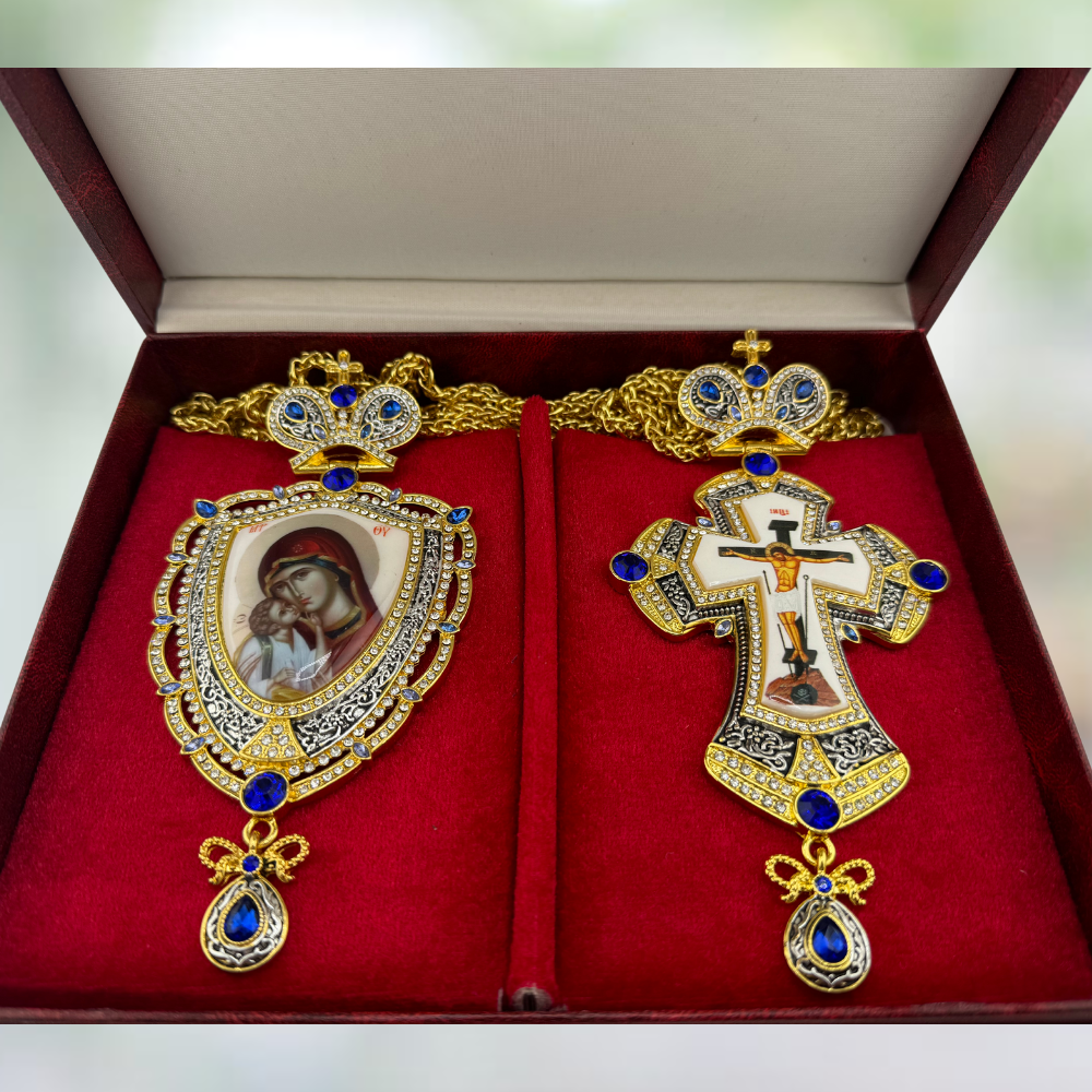 Orthodox Pectoral Cross with Panagia for Bishop Orthodox Pectoral Cross with Panagia for Bishop